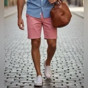 Vineyard Vines 9” Breaker Shorts Chambray Hibiscus Beach Men’s Size 36 - NWT